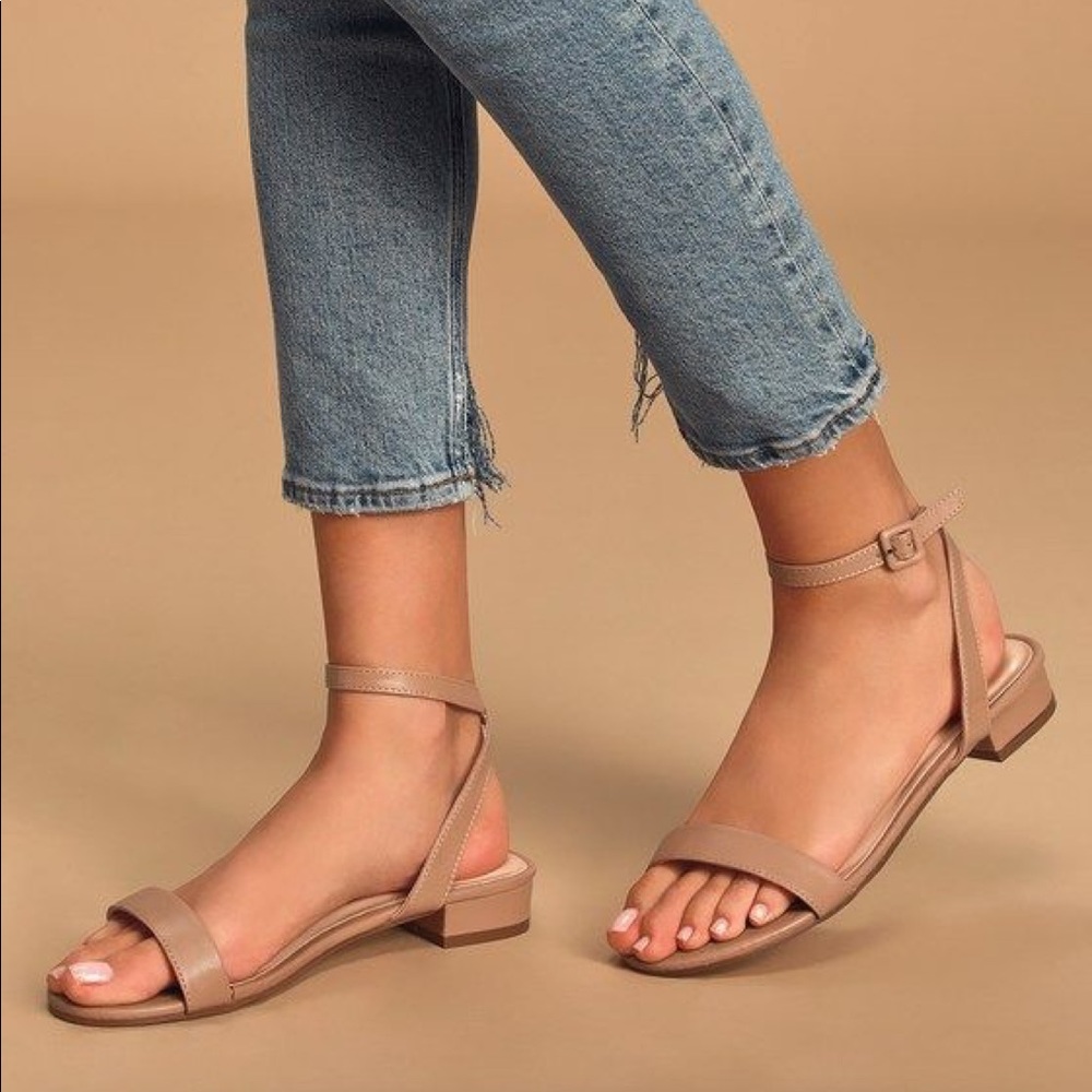 J. Jill tan strap block heel sandals